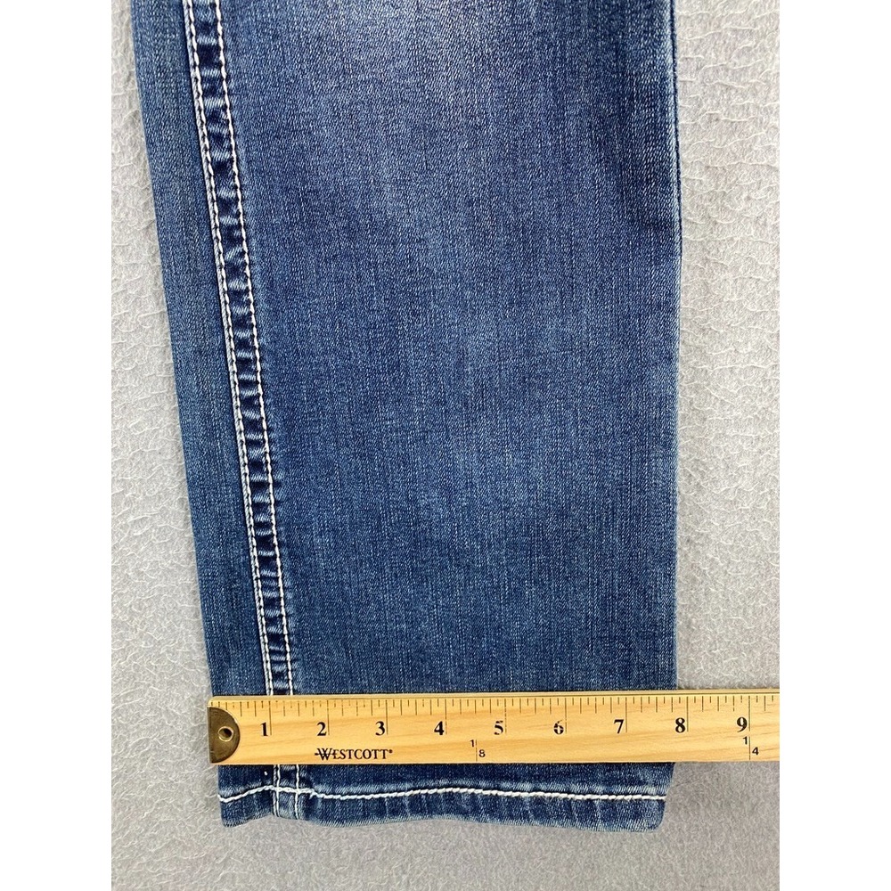 Grace in LA Women Bootcut Jeans Size 26 Low Rise Easy Fit Aztec Embroidery NWT - Picture 5 of 11
